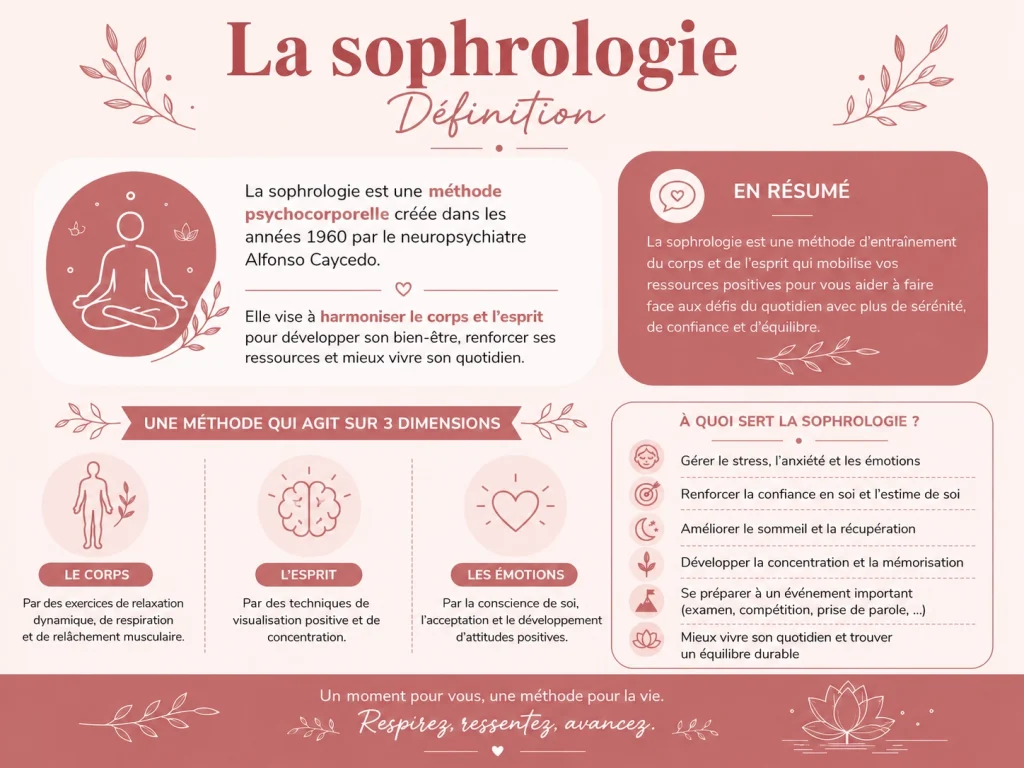 sophrologie-définition Sophrologie définition : En quoi consiste la sophrologie ? Comment se déroule une séance de sophrologie ? Toutes ces réponses peuvent être floue avant de prendre une séance. En tant que sophrologue certifiée je vous livre ma d&finition claire de ce qu'est la sophrologie. Si vous sentez que c'est de vous avez besoin, ne cherchez plus , vous avez trouvé votre sophrologue à NIce.